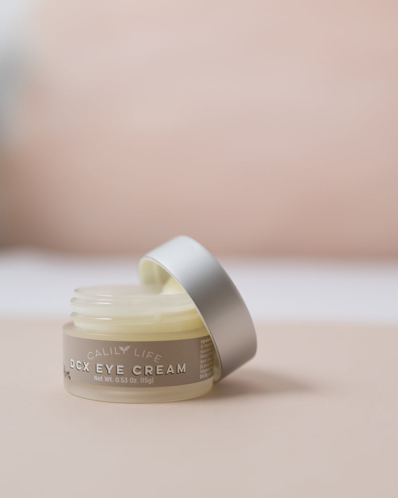 DCX Eye Cream w/ Peptides and Hyaluronate. Targets Dark Circles, Puffiness, and Fine Lines.