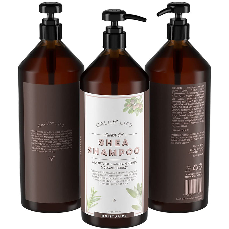 Shea Butter Shampoo + Conditioner w/ Dead Sea Minerals