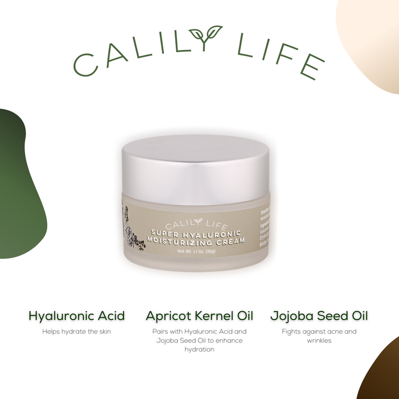 Hydrating Cream w/ Hyaluronic Acid, Jojoba Seed Oil, and Apricot Kernel Oil