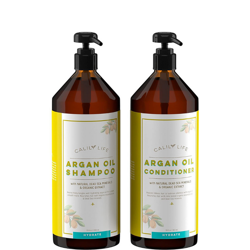 Argan Oil Shampoo + Conditioner w/ Dead Sea Minerals